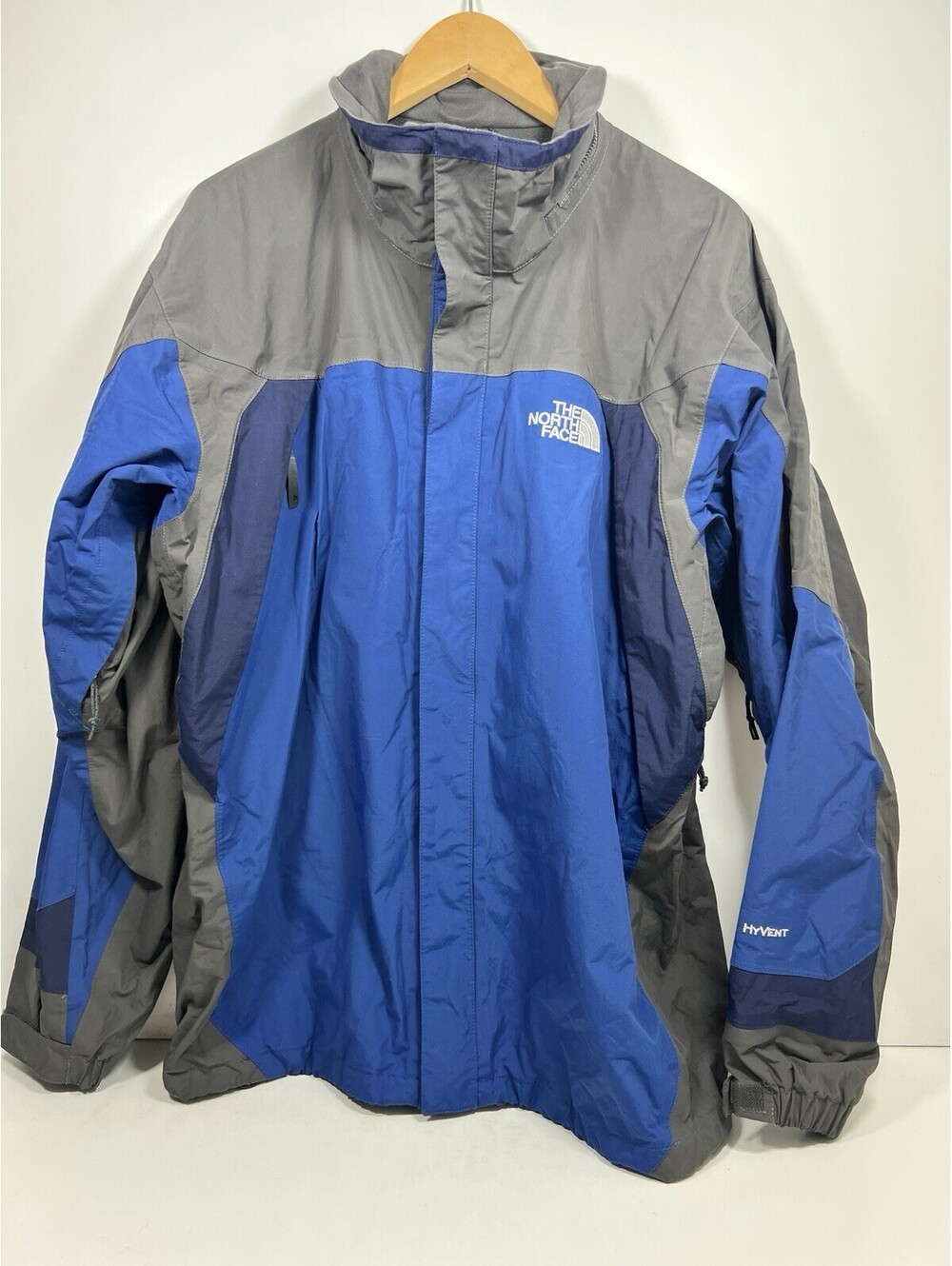 VTG North Face Hyvent Rain Jacket She’ll Summit Series Size L Blue Outdoor